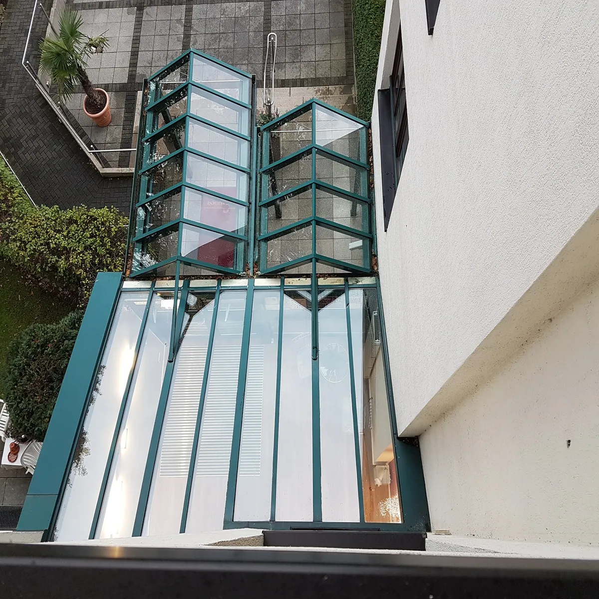 Glasdach eines Objekts